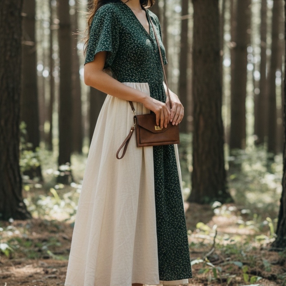 Elegant Brown Leather Clutch